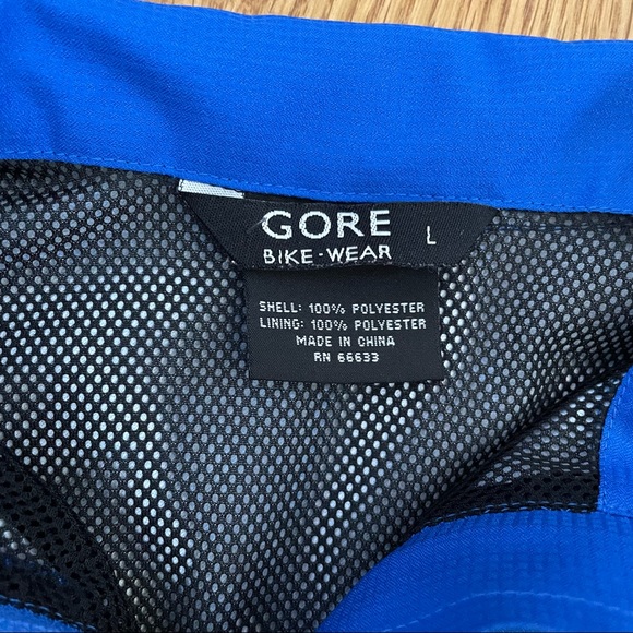 ❤️SOLD❤️ MENS GORE BIKE WEAR WINDSTOPPER BLUE CYCLING JACKET SZ LARGE - Picture 9 of 9
